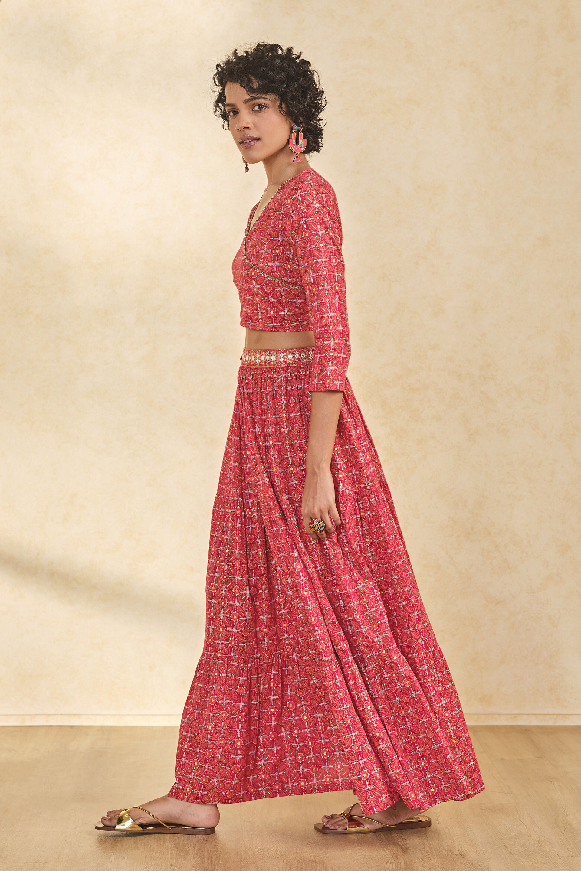 Mast Magaan Red Skirt Set, Red, image 4